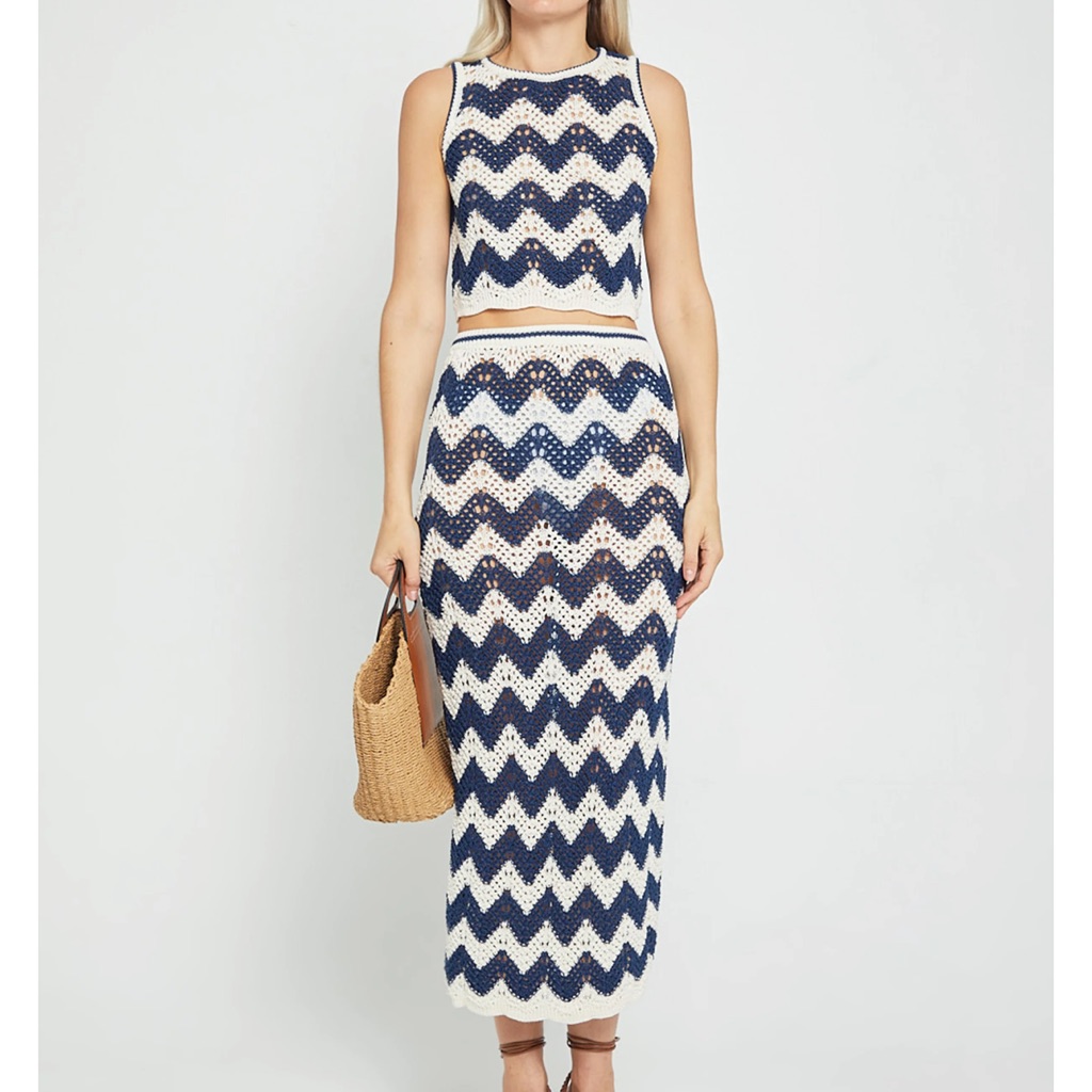 Kourt Ellie Blue Crochet Set